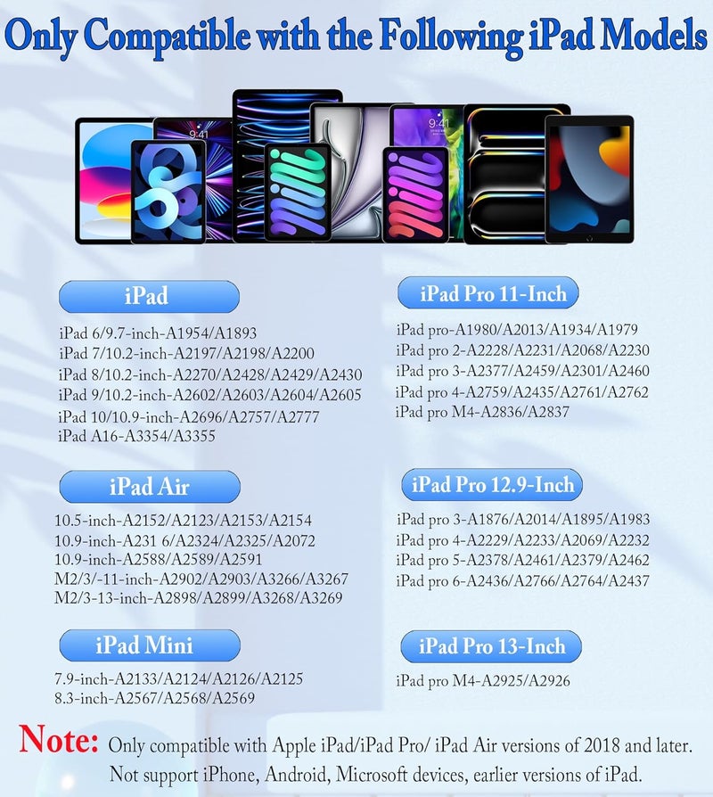 CMARS Stylus Pen for iPad(2018-2025), Pad Pencil 10th Generation with Palm Rejection, Active Digital Pencil Compatible with Apple iPad 6/7/8/9/10/A16, Pro 11"/12.9"/13"/M4, Mini 5/6, Air 3/4/5/M2/M3 -Pueple - Image 2